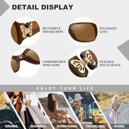 Image of HAOLOTA Polarized Sunglasses Men Women Designer Driving glasses Lightweight UV400 Protection