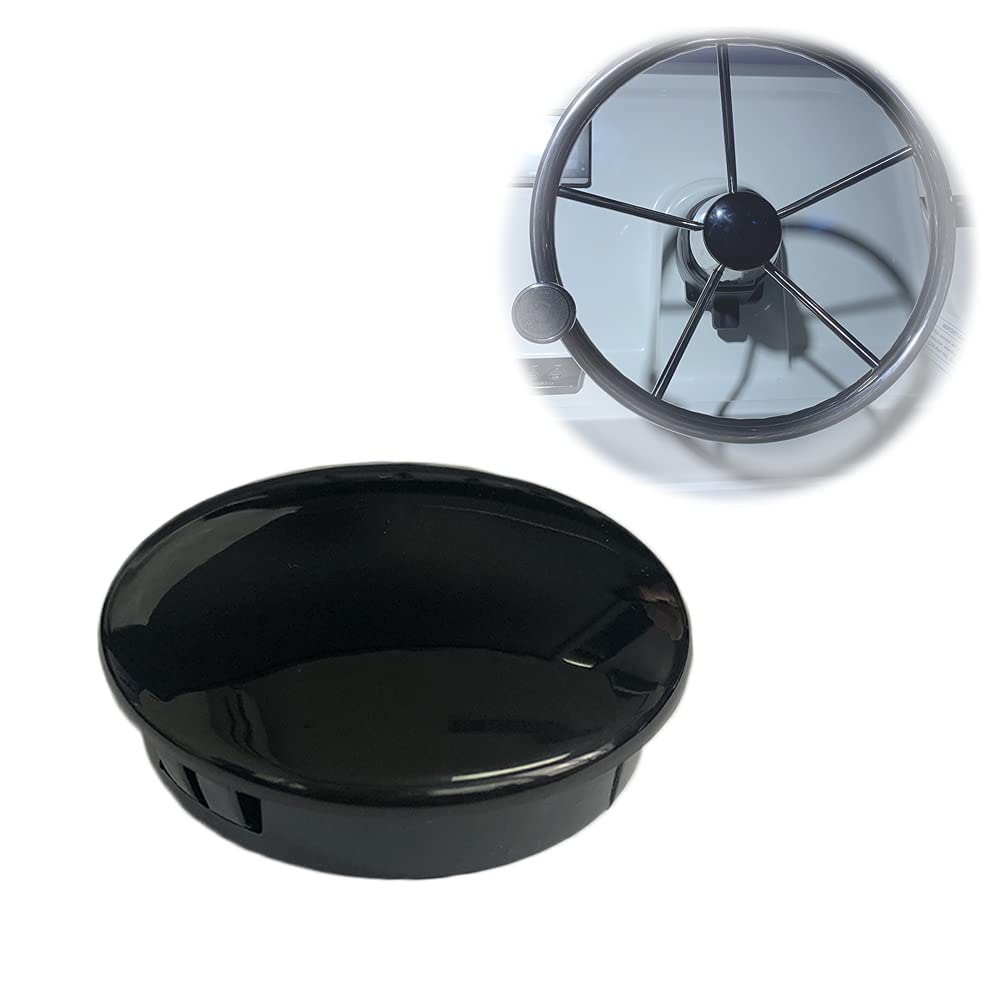 TuoPMarine 2-1/2 inch Steering Wheel Center Cap for Boat Destroyer Steel Wheels Boat Accessories, Plastic