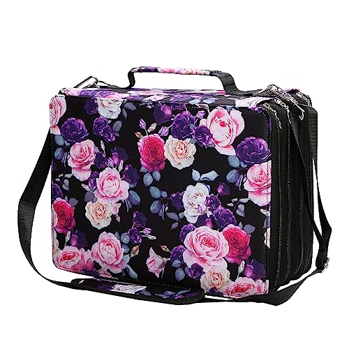 Image of Marker Pen Organizer Case 224 Slots w /Handle & Shoulder Strap
