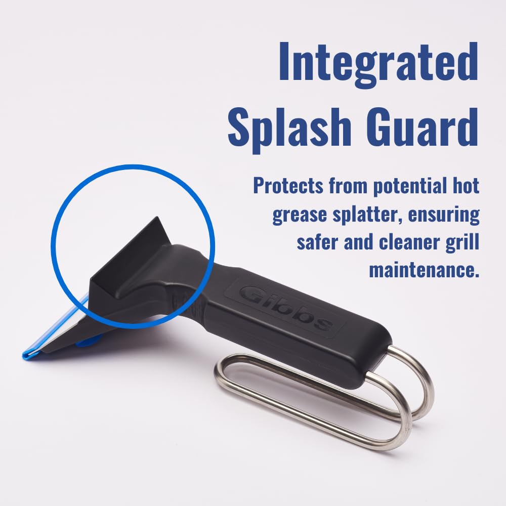 Gibbs Scraper, Heavy Duty Griddle Scraper/Cleaner with 5 Sharp Stainless Replacement Blades, Flat Top Scraper - Image 4