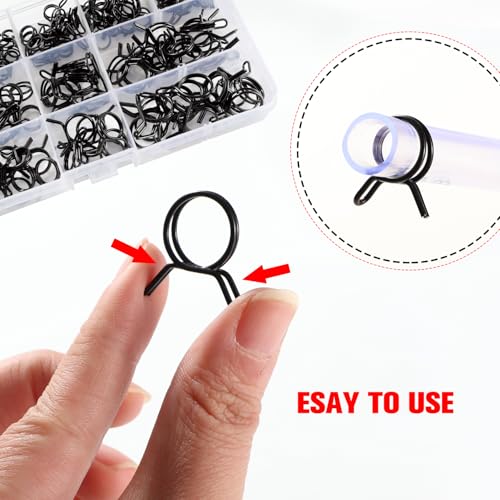YIXISI 150 PCS 5-14 mm Fuel Hose Spring Clamps, Fuel Line Hose Clips, Tubing Spring Clamps Assortment Kit - Image 4