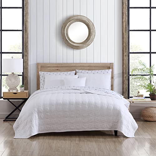 Stone Cottage Floral Trellis Cotton White 4 Piece Quilt Set-Full/Queen - Picture 20 of 31