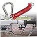Zip Safety Rope Trailer Breakaway Cable Anti-Drop Car Retractable Spring Hook Strip Red Hardware.