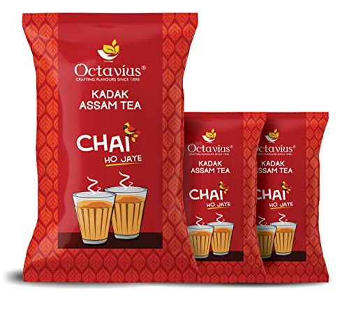 Image of Octavius Assam Kadak CTC Tea - 1.5 Kg (Pack of 1) - Strong, Full-bodied Granulated Black Tea - Garden Fresh - 3 Pack