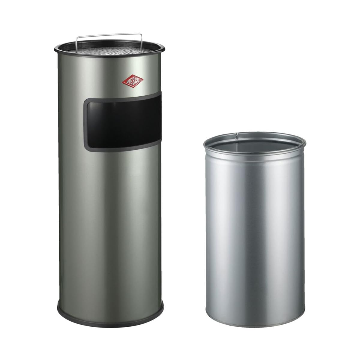 Wesco 150 801-11 Standascher 50 Liter, mit Sieb, Silber
