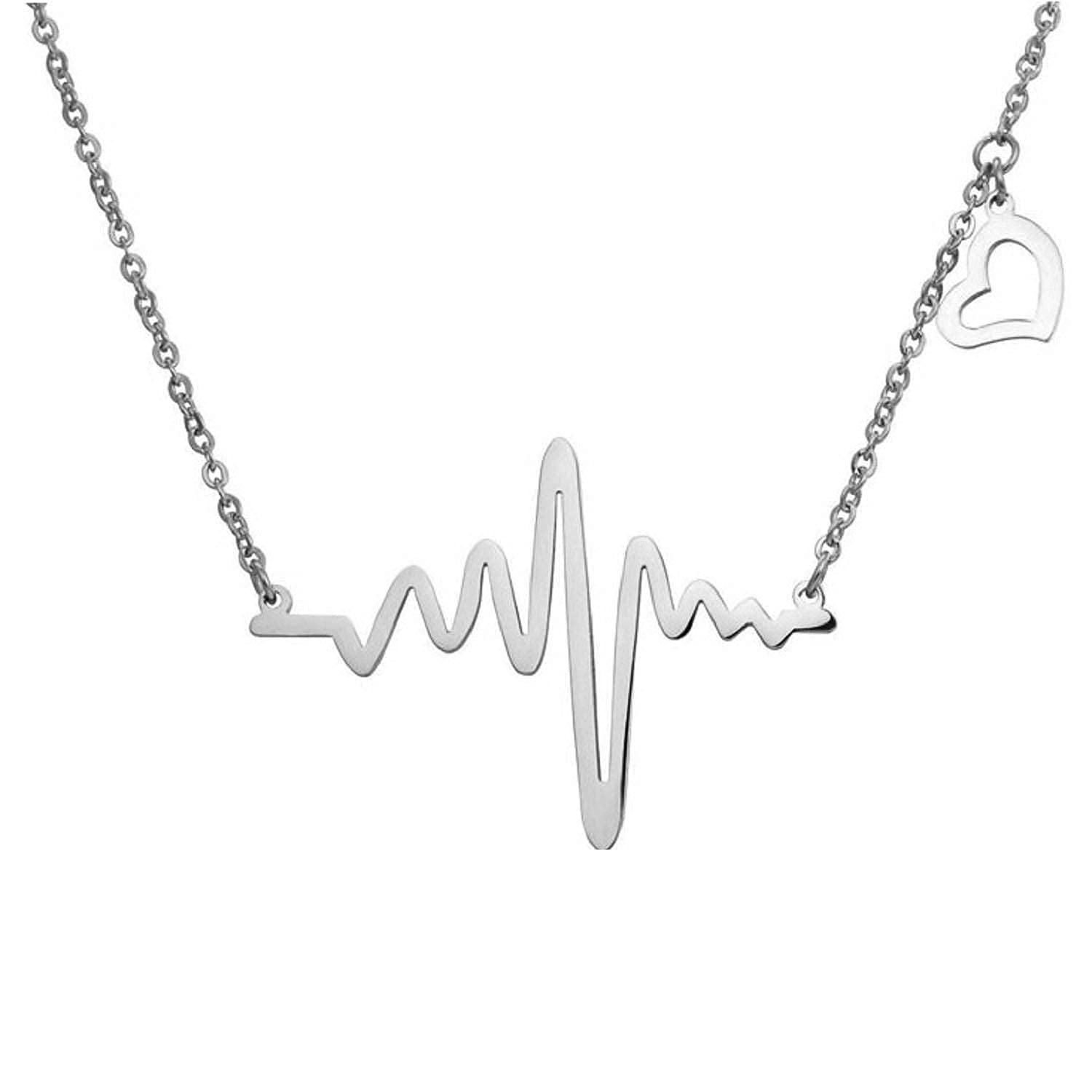 Om Jewells Valentine Crystal Jewellery Stylish Love Heart Beat and Gold Plated Queen Pendant for Women (CO1000295), Combo of 2
