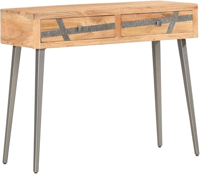 FAMIROSA Console Table 90x30x75 cm Solid Acacia Wood-6549