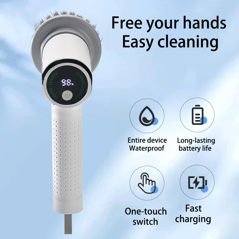 Époudeur à spin électrique pour carrelage et baignoire - 5