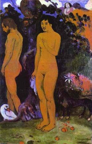 Peinture à l'huile Adam and Eve 1902 pour décorer un salon chaleureux