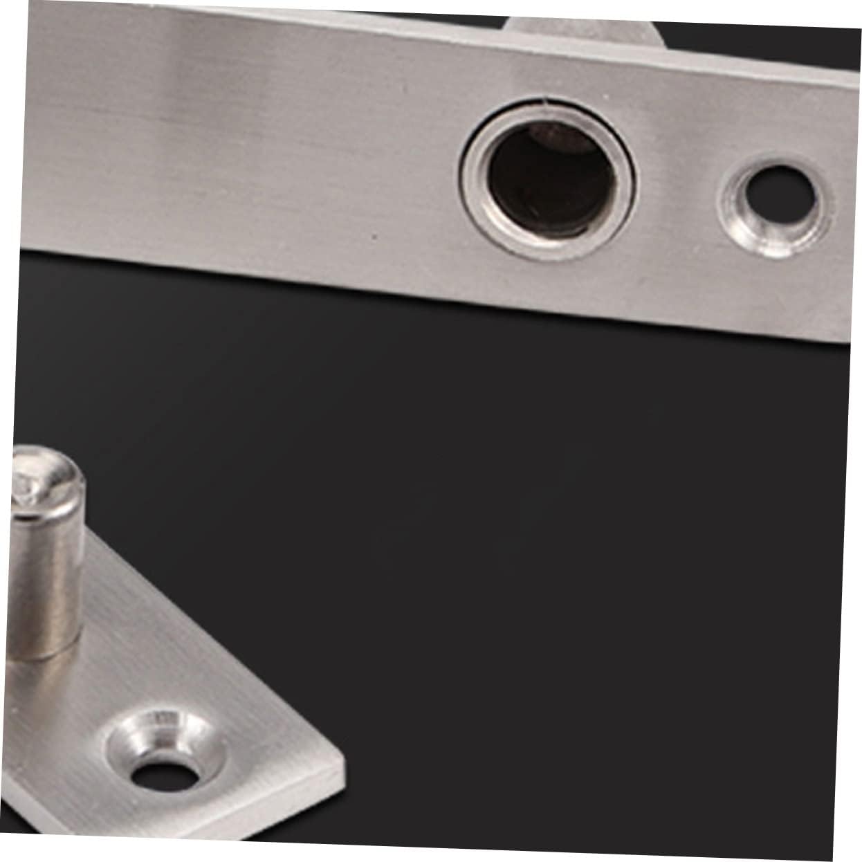 Lurrose 2pcs Hidden Metal Hinge for Doors Stainless Steel Durable Upper Lower Hinge