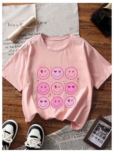 WDIRARA Girl's Cute Graphic T Shirts Crew Neck Short Sleeve Tee Top4