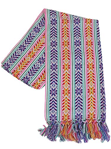 Artesanias FR XL 9 ft Long Doula Mexican Rebozo Shawl Multipurpose Table Runner Decor