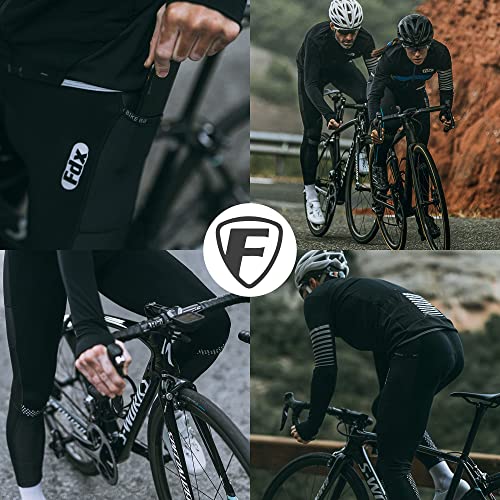 FDX Men’s Cycling Tights - 3D Anti-Bac Padded, Winter Thermal Long Cycle Pants - Breathable, Quick Dry Outdoor Bike Riding All Day Trousers - Cold Wear High-Elasticity Bicycle Leggings (Black-Medium) - Image 5