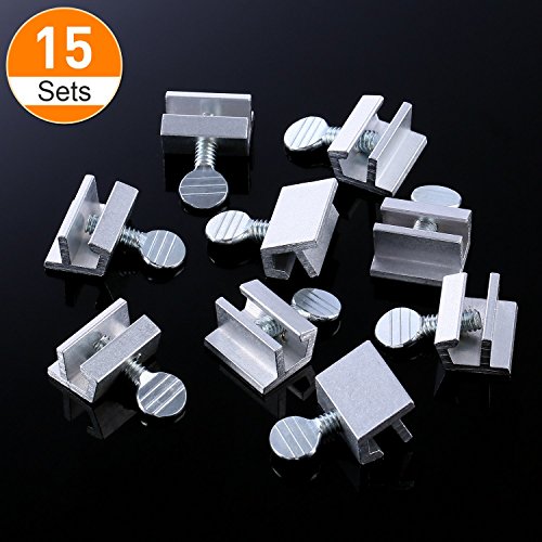 Boao Sliding Window Locks Aluminum Metal Window Locks Security Safety Door Locks Adjustable Security Locks With Keys (Silver, 15 Sets) #TOP6