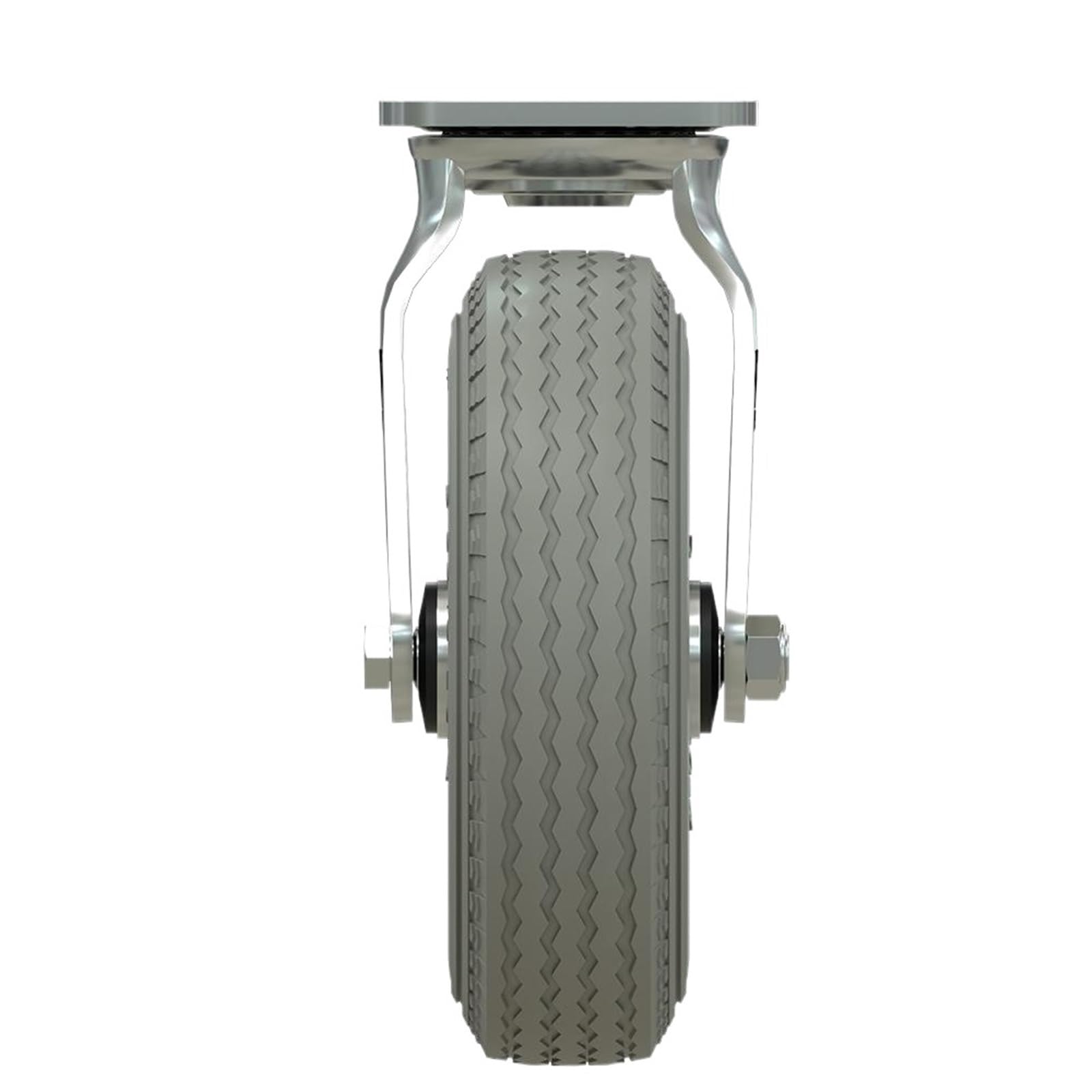 Rueda resistente de 8 ", rueda de espuma de poliuretano, carrito Industrial sólido, 1 ud.(Galvanized-Direction)