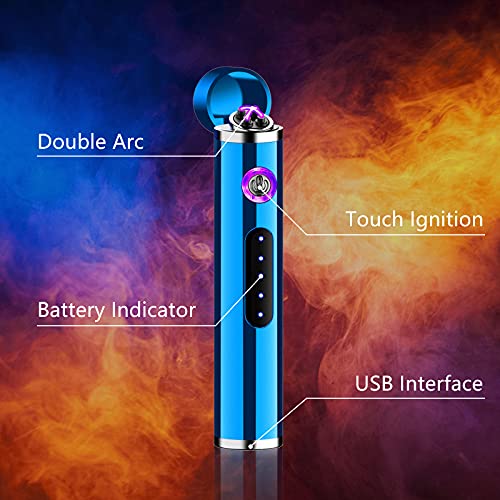 Punvot Elektro Lichtbogen Feuerzeug, Mini USB Feuerzeug mit Geschenkbox Feuerzeuge Plasma Feuerzeug Flammenlose… – Bild 5