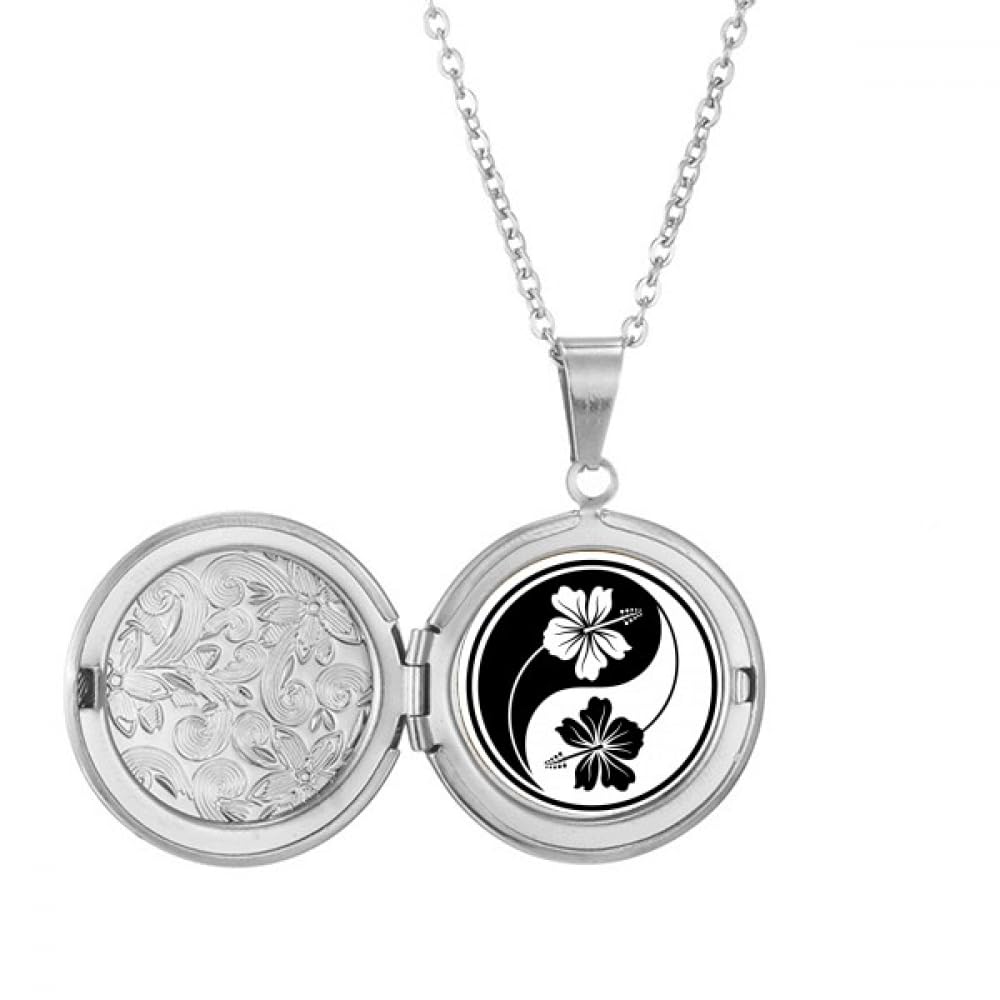 Collier médaillon fleur Yin-Yang aux finitions de haute joaillerie - 5