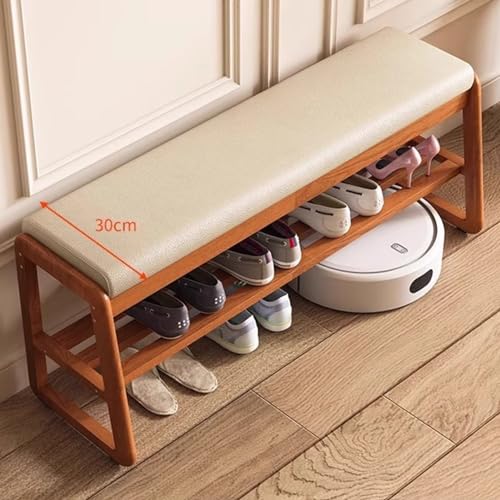 Banc de rangement à chaussures compact avec étagères ouvertes pour petit espace - 7