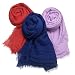 MANSHU Women Soft Cotton Hemp Scarf Shawl Long Scarves Scarf, 3PCS