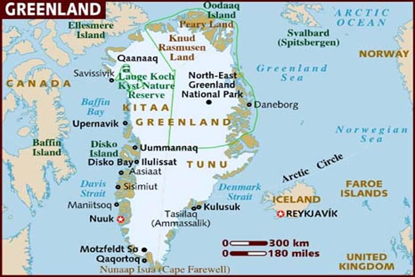 GREENLAND MAP REFRIDGERATOR MAGNET