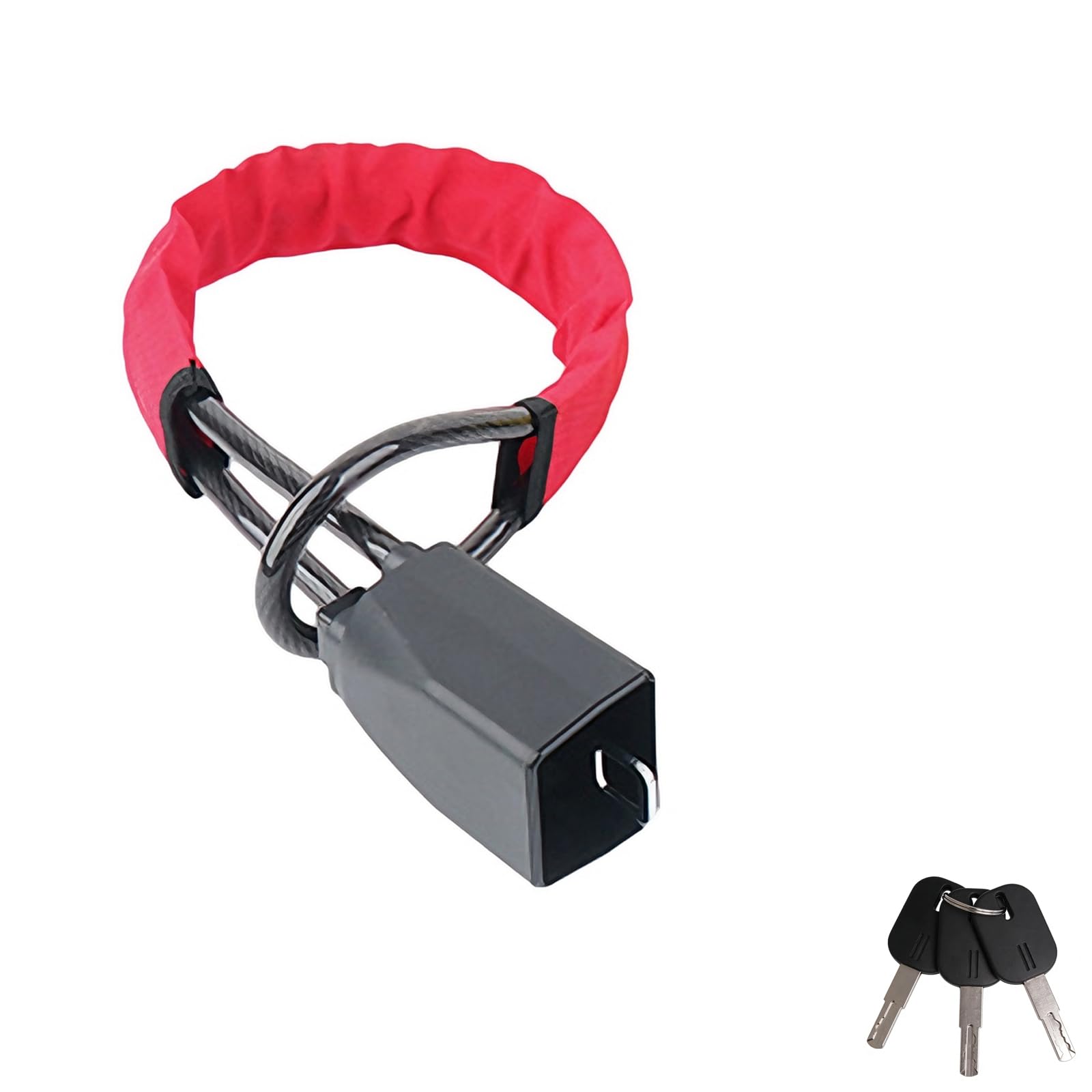 Crffz Red Cable Fit Cars Suvs Anti Theft Secure Anti Theft