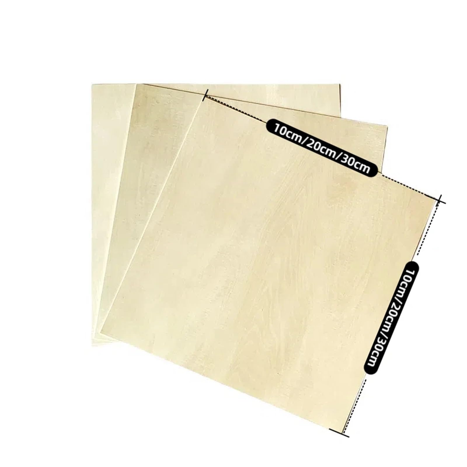 Niedokończone arkusze lipy 1,5-3 mm 3/5 opakowań do modelowania, rzeźbienia, grawerowania(150mmx150mm 5PCS,2mm)