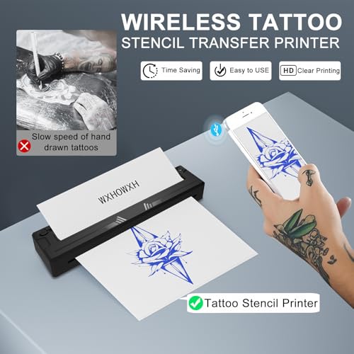 image for WXHOWXH Tattoo Stencil Printer,Tattoo Machine for Artists&Beginners,Wi