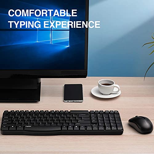 Image of Rapoo X1800S Wireless Optical Keyboard & Mouse Combo 2.4GHz 1000 DPI 10M Transmision Fn Keys-Black