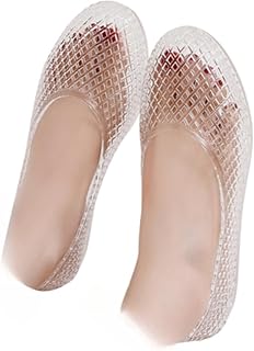 Jelly Mesh Ballet Flats Clear Jelly Sandals for Women Slip on Beach Water Shoes Barefoot Cute Kawaii Alternative Fashion for Girls Office Cruise Festivals Holiday Vacation Gifts Summer Wedding Guests
