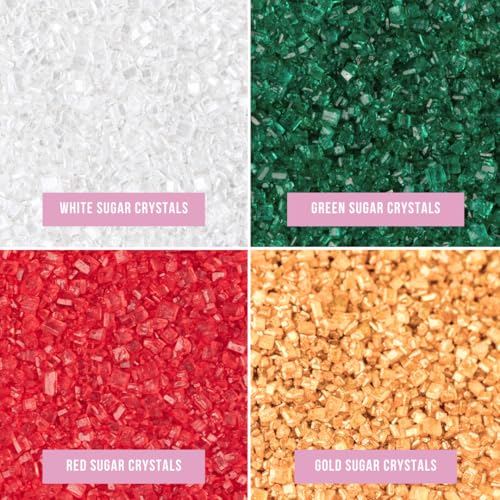Image of Sweets Indeed Sprinkles, 4 Pack, Edible Sprinkle Mix, Perfect for Cake Decorations, Baking, Ice Cream, Cookies, Cupcake Topper (Holiday Sugar)