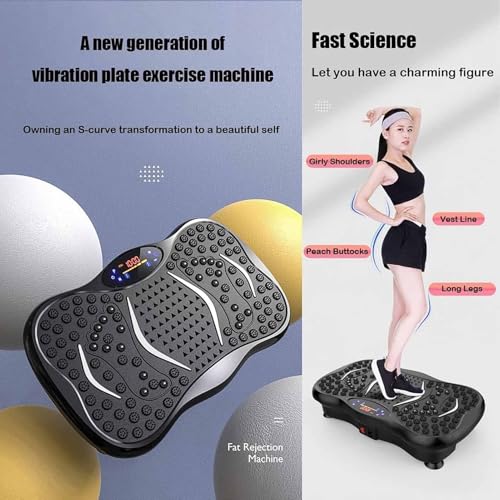 Plataforma Vibratoria para Drenaje Linfático y Entrenamiento Corporal Completo, Quema de Grasa, Capacidad Máxima de 330 lb, Solo para Adultos miniatura 4