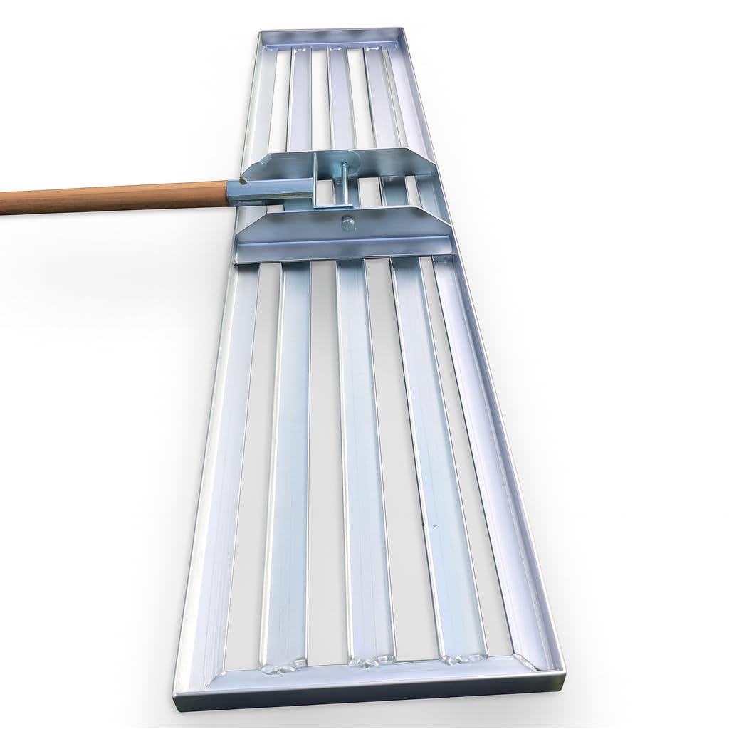 SattesGrün® | XXL Profi Rasenrakel | Rakel zum Sanden, Abziehen, Levelingrake, Flächenebner, Leveler, Lawnleveling 100x26 cm (ohne Stiel)