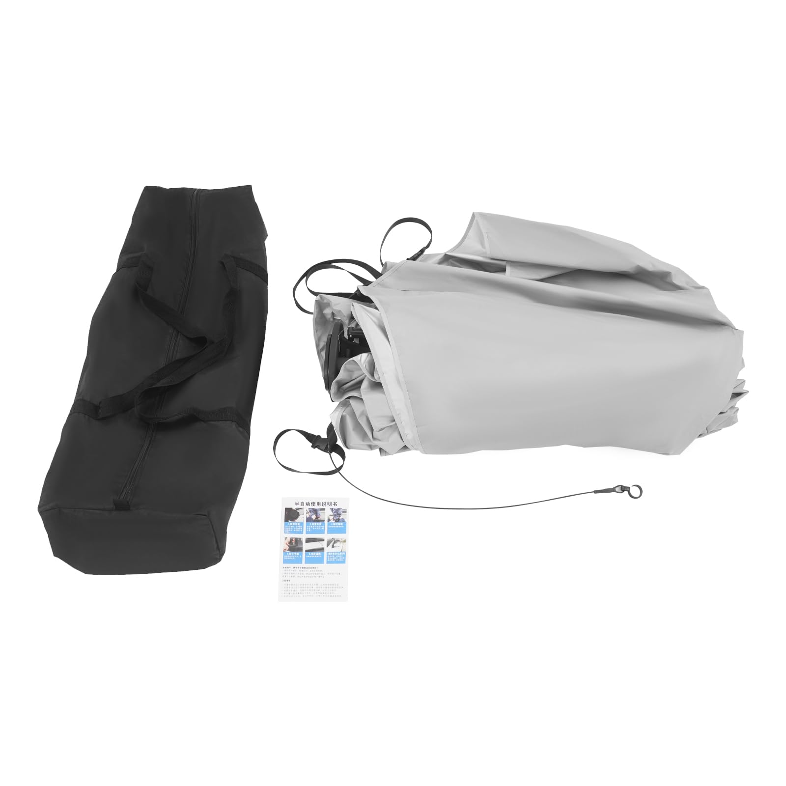 Tente de voiture semi-automatique pliable avec 4 ventouses en caoutchouc pour laisse à vent, housse et support pour SUV, berline, protection solaire et protection contre les intempéries