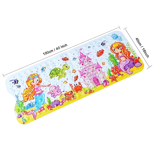 Non Slip Bath Mat for Inside Bath for Kids girls and boys Cartoon Sea Animal Bathtub Mat Shower Mat - Image 3