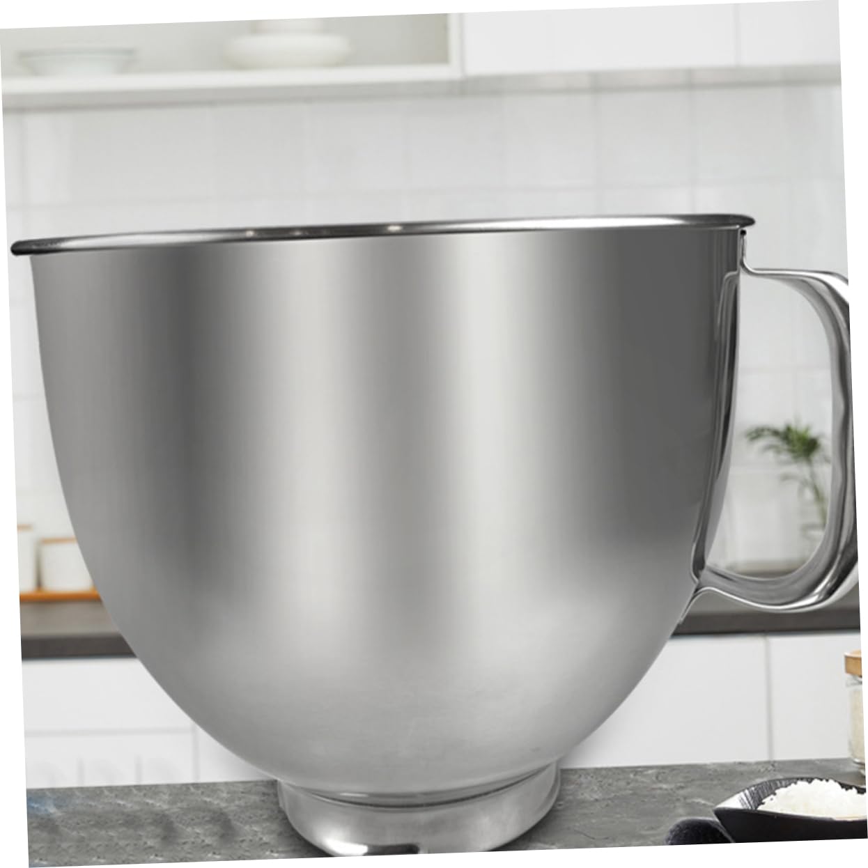 Hemobllo Ciotola Per Mixer in Acciaio Inox 4,5 l Con Manico, Ciotola Di Ricambio Per Impastatrice Planetaria, Lavabile in Lavastoviglie Per Uso Domestico e Preparazione Alimenti