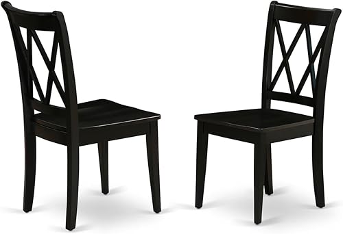 Miniatura 3 de East West Furniture DLCL3-BLK-W - Juego de mesa de cocina de 3 piezas para espacios pequeños que contiene una mesa de comedor redonda con gotas y 2