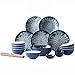 Naczynia/talerze/miski, 26 sztuk ceramiczny zestaw obiadowy w stylu Vintage Design Artystyczny Porcelana Living Zestaw obiadowy z talerzami Miski Miski Pałeczki Serwis naczyń dla 4-6 osób
