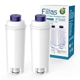 Fiitas Wasserfilter für Delonghi Dinamica Magnifica s ECAM Kaffeevollautomat DLSC002 De longhi Filterkartuschen Kompatibel mit ESAM, ETAM Series (2 Packs) FTS002