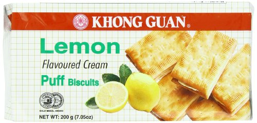 Khong Guan Lemon Puff, 7-Ounce (Pack of 8)