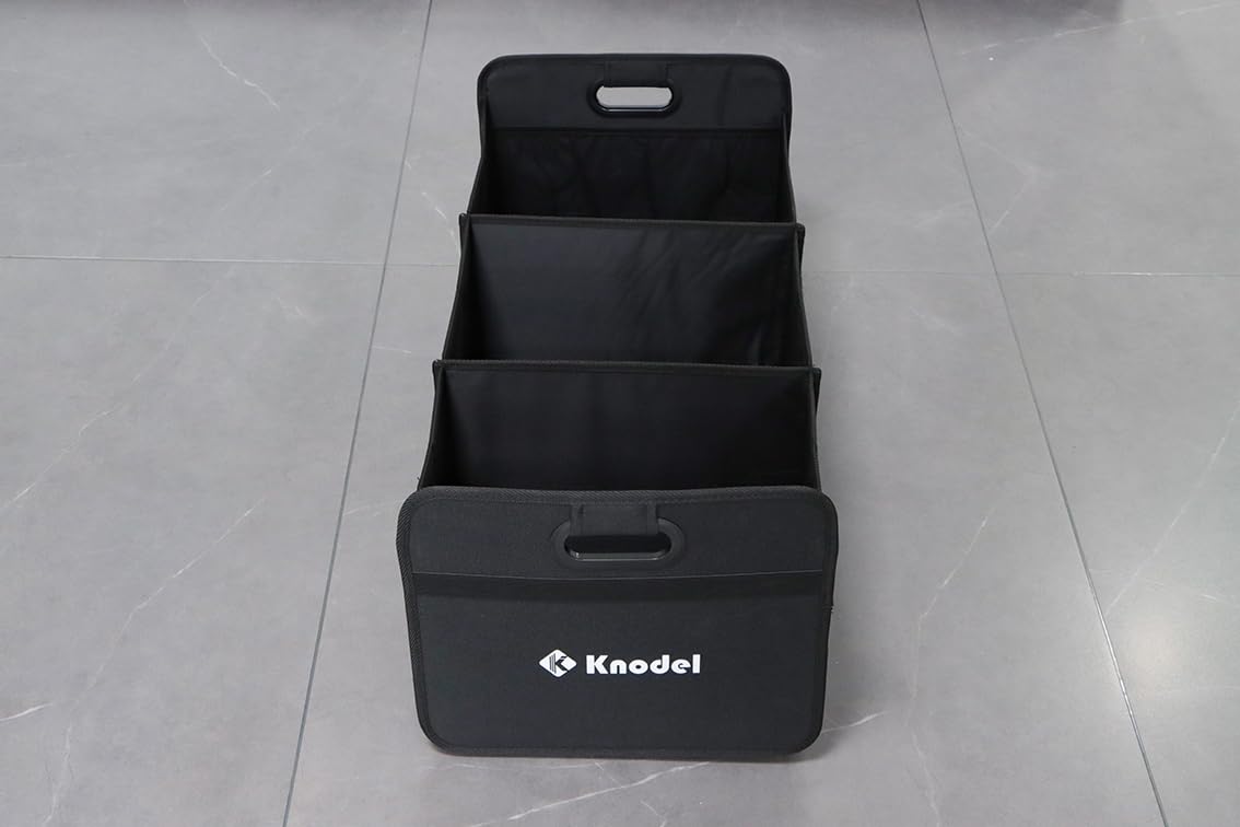 K KNODEL Organizzatore di baule auto, archivio di baule auto pieghevole, console e organizzatori per automobili (Grande, Nero)