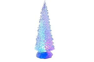 12.25-Inch Battery-Operated Pre-Lit Christmas Tree for Tabletops & Mantles