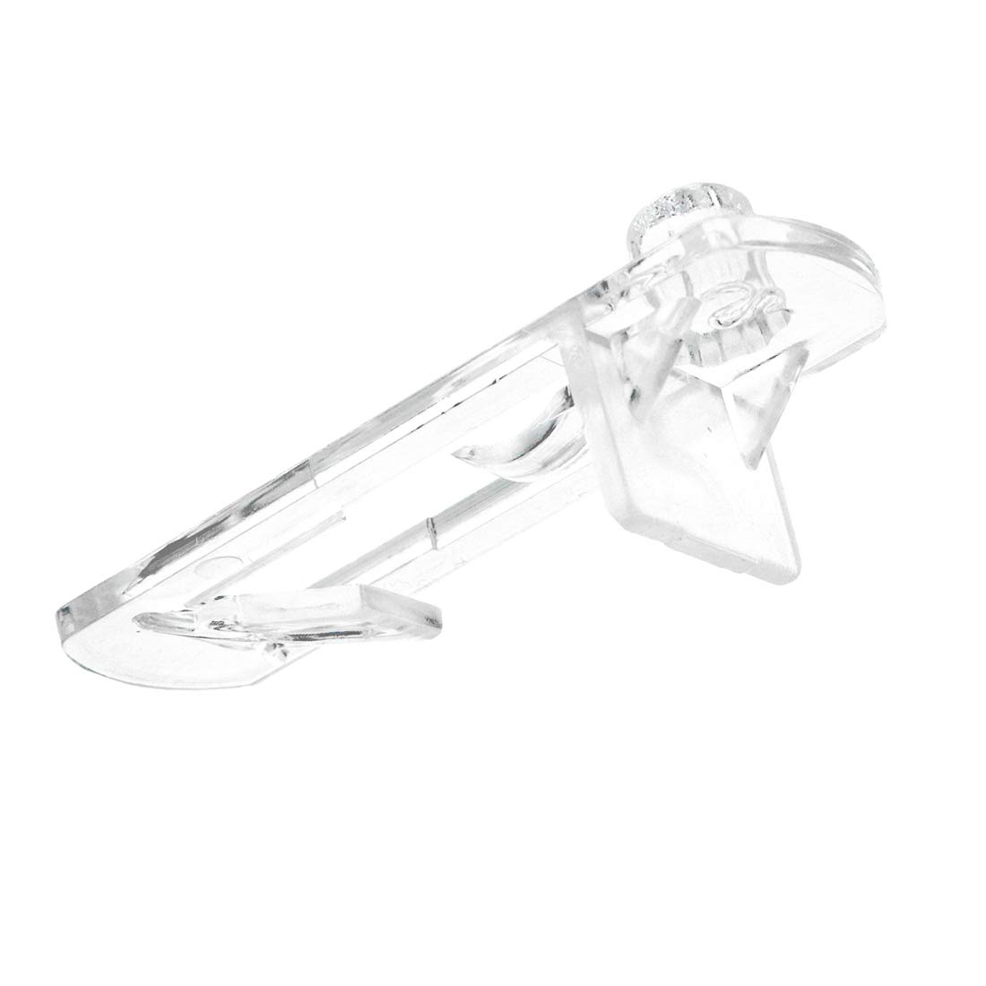 BitrayShelf Support Peg Clear Plastic Locking Shelf Support Pin Clips 7.9mm/0.31" Hole Dia - 50pcs