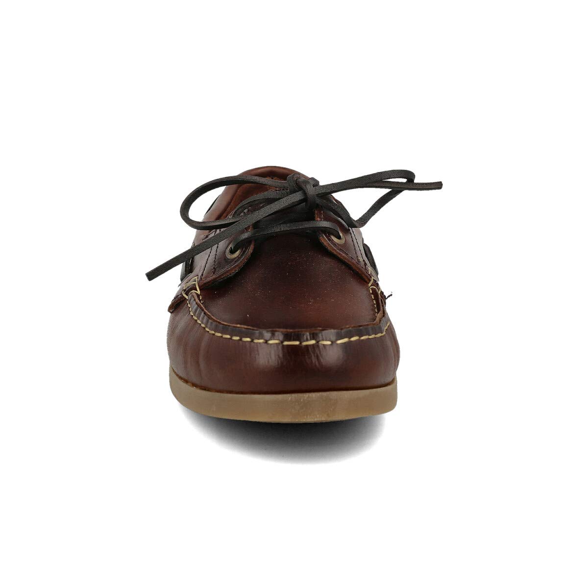 Scarpe da Barca Uomo in Pelle Speciale Seahorse Oliata. Fatto in Spagna. 2 Occhielli Classici Stringata. Suola in Gomma. Marrone e Blu