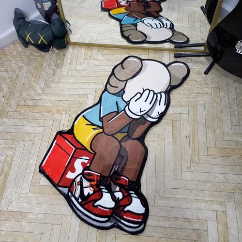 Lumirug Hypebeast Tapis de basket tendance urbaine antidérapant et lavable pour chambre à coucher pour homme Décoration pour salon Hype Cadeau pour les fans de Hype (qualité ultra douce, 50 x 90 cm)
