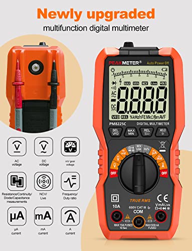 Digital Multimeter, 6000 Counts Auto Range, genaues Messen von AC/DC-Spannung, Amperemeter,...