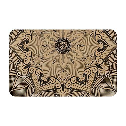 Felpudos Mandala Alfombra Interior Modernas Felpudos para Entrada De Casa Antideslizante Felpudo Exterior, para Cocina, Salon, 60x40cm