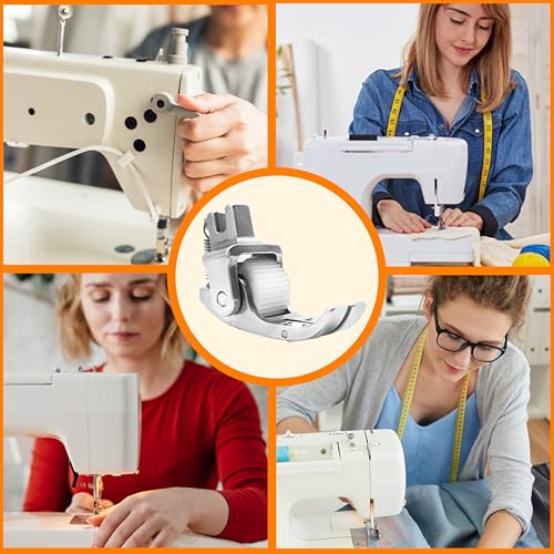 Prensatela de dobladillo enrollado ajustable para máquina de coser miniatura 3
