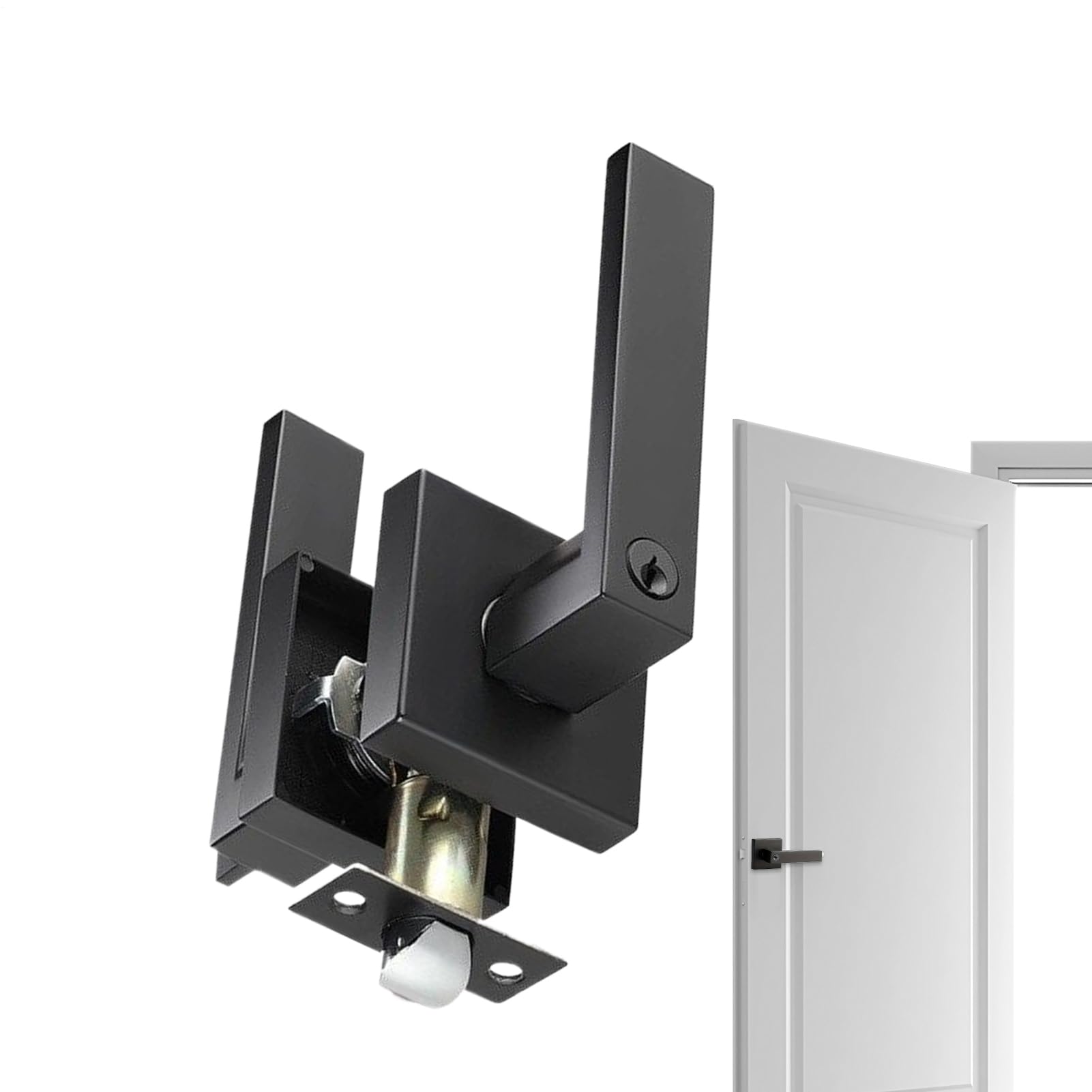 Poignée de porte intimité en aluminium robuste pour chambre et bureau