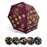 Funkstar Hardware Compact folding umbrella | Crown design | Windproof 8-rib fiberglass | Auto open & close | Waterproof | Fits in a bag | Novelty gift
