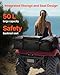 VEVOR ATV Rear Storage Bag, 50L ATV Rear Cargo Bags with Sponge Seat Cushion & Bottle Holder, 600D Oxford Cloth Rear Seat Gear Bag Fit Most ATVs, UTV, Can-Am Vehicle with Rear Rack